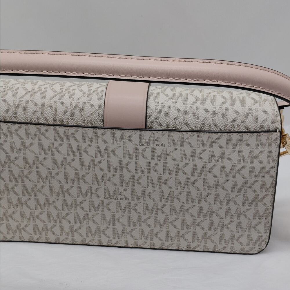 Michael Kors Logo Shoulder Bag Handbag Purse Wedding Party Quiet Luxury Coquette - Picture 7 of 14